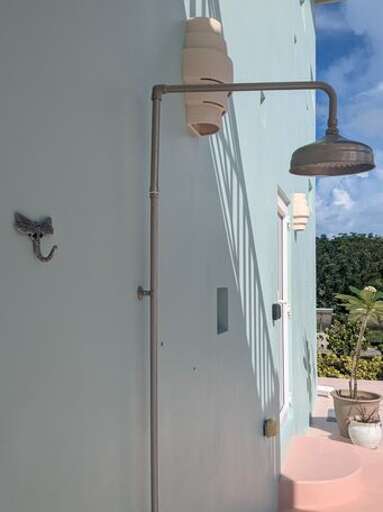 Outdoor shower available