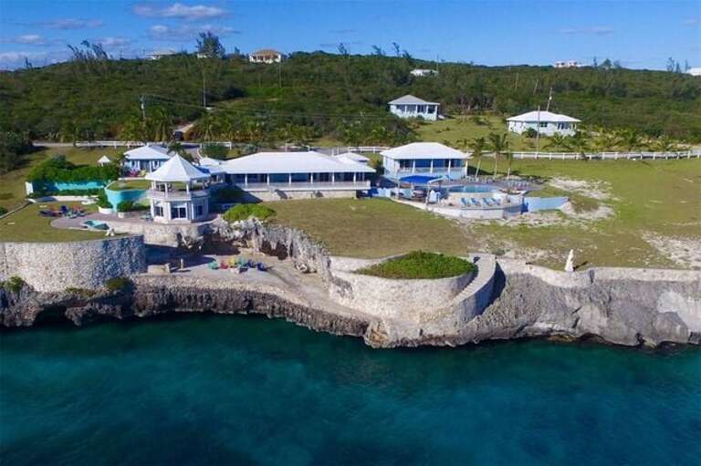 Neptune Cove, with 400 feet of private ocean frontage, the property is 40 feet above the Caribbean