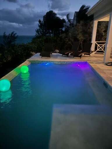 Pool at night.