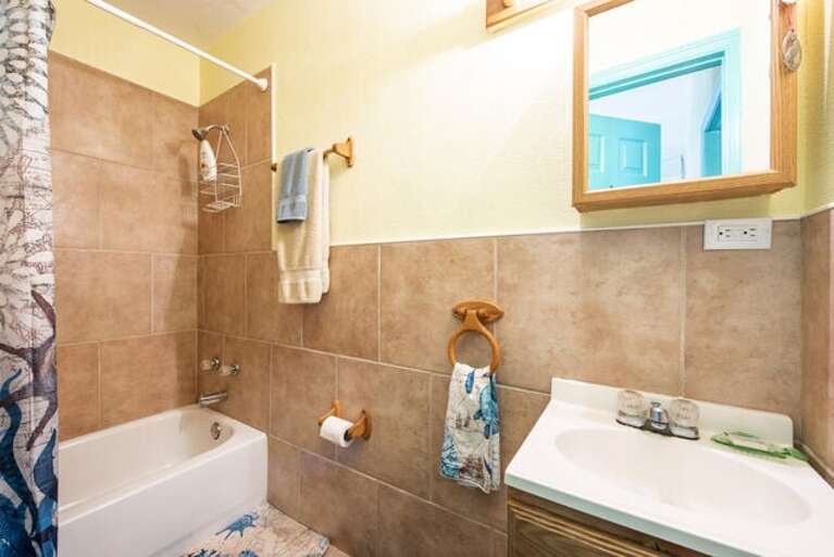 Bath with shower-tub combination.