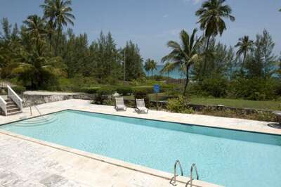 Allamanda's pool with the house behind it.