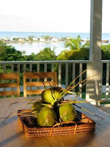 Dining with a view from covered veranda
