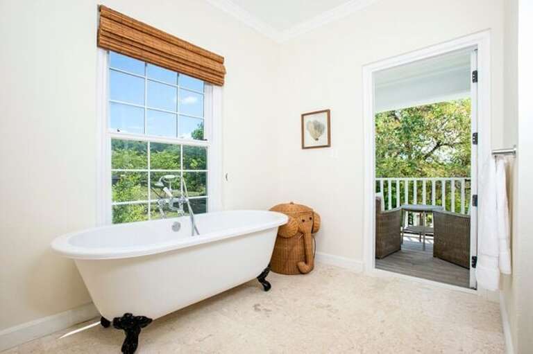 Master bath with balcony.  Tub with a view!