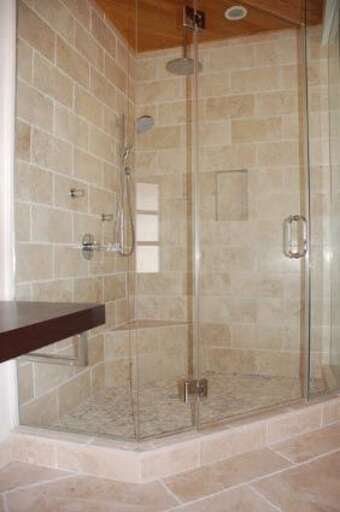 Glass Enclosed Double-Headed Rain Shower