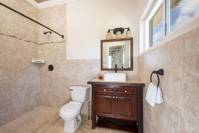 Bath with walk-in shower