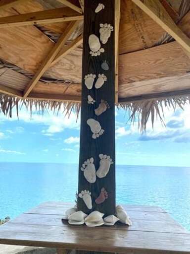 Oleander Gardens' private beach, a short walk from the house.