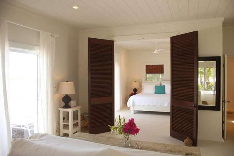 Newly remodeled Med Point.  Looking into the bedroom from the great room.