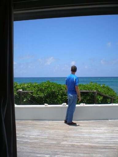 View from bedroom, Steps to Beach