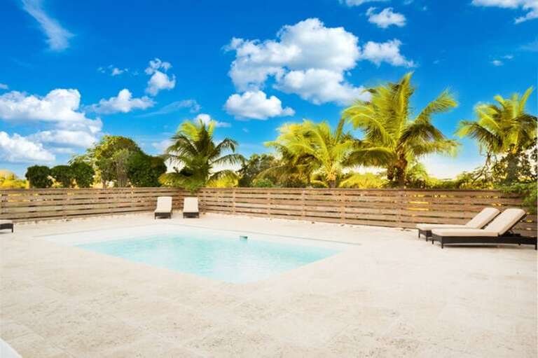 Our new heated private pool and expansive deck with lounge chairs! Our new heated private pool and expansive deck with lounge chairs!