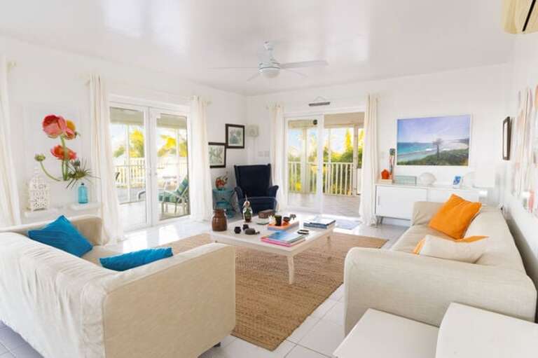 Living room ocean views