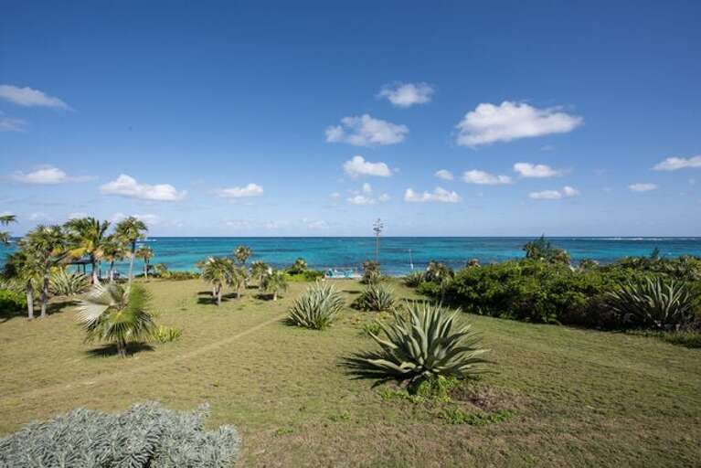 View from house of beachfront deck