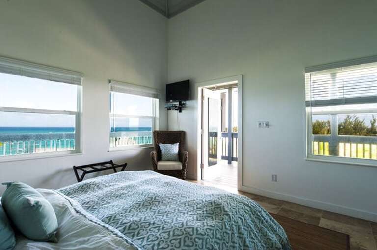 Ocean views from second bedroom with porch access