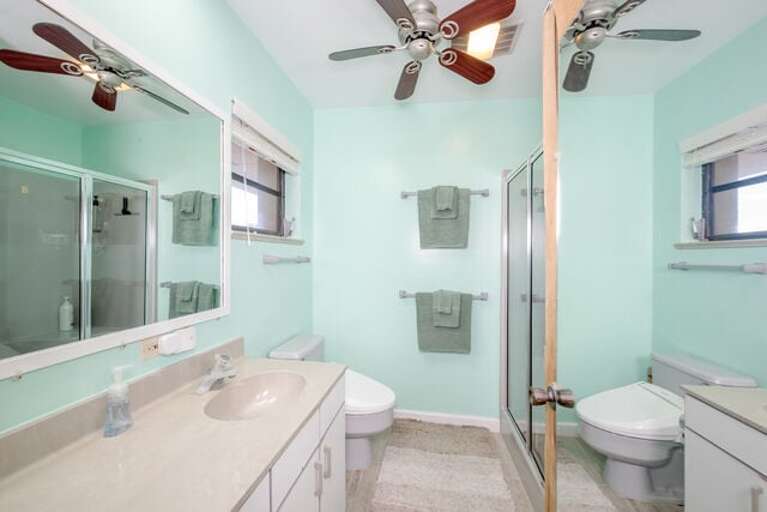 One of two guest baths.