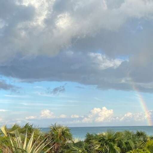 Rainbow over the ocean Rainbow over the ocean