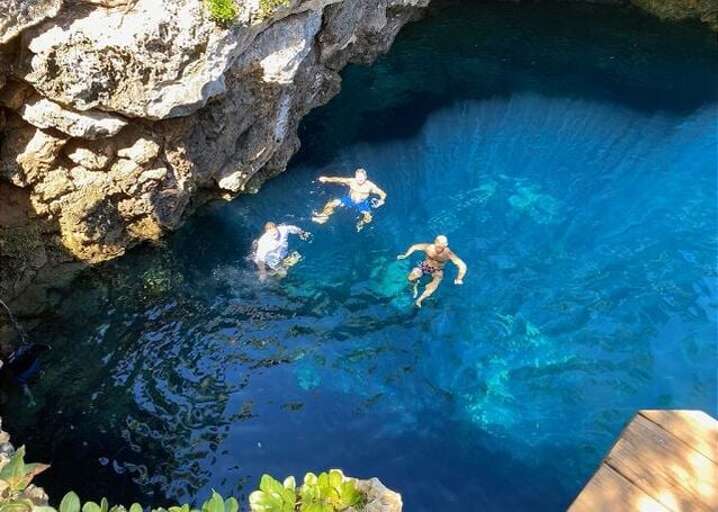 Swimming at the Sapphire Hole
