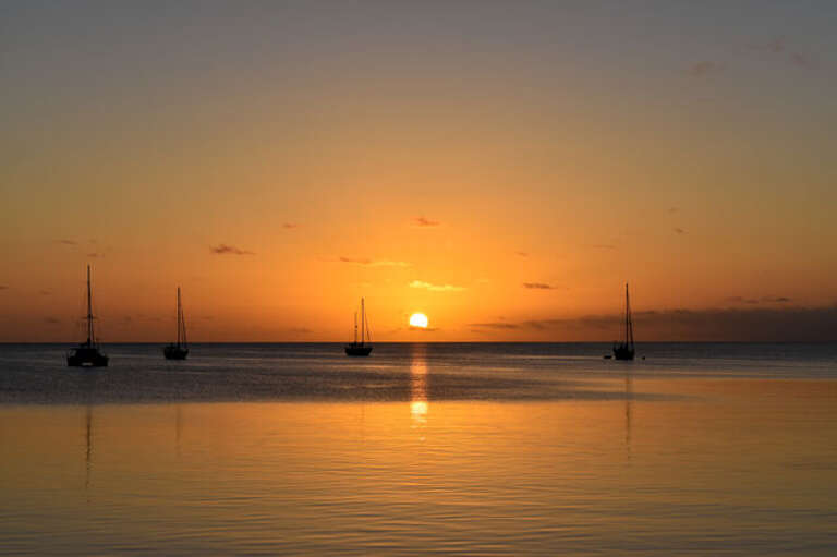 Breathtaking view of sunset of Governors Harbour
