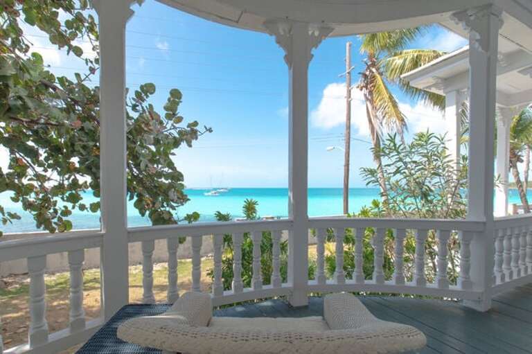Wrap around porch overlooking the harbor