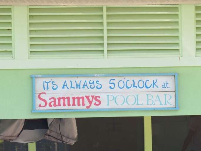 Happy Hour at Sky Beach Club - short walk from the house