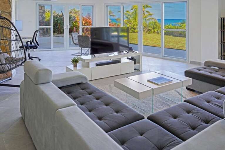 Great room with sweeping ocean views.