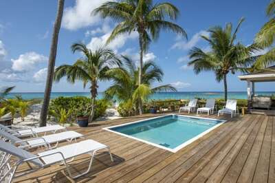 The Beach House, beachfront home with oceanview pool directly on world-famous French Leave Beach.