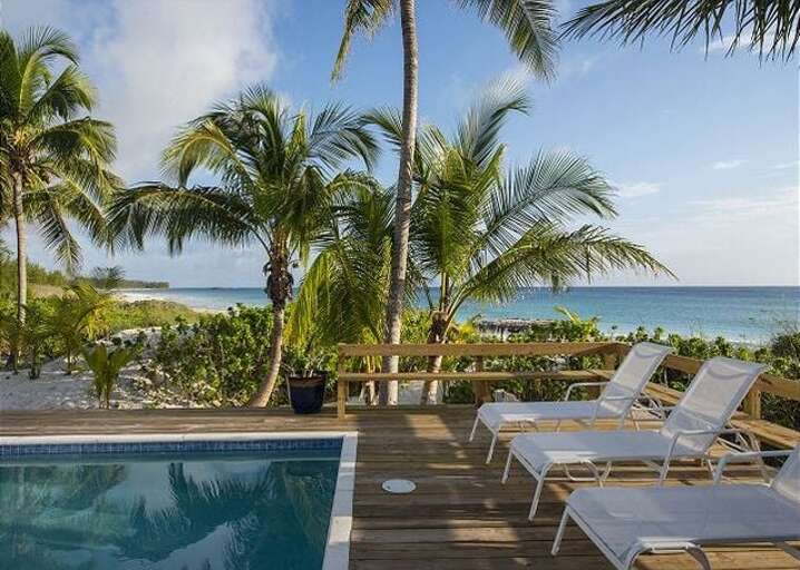 Oceanfront pool and deck