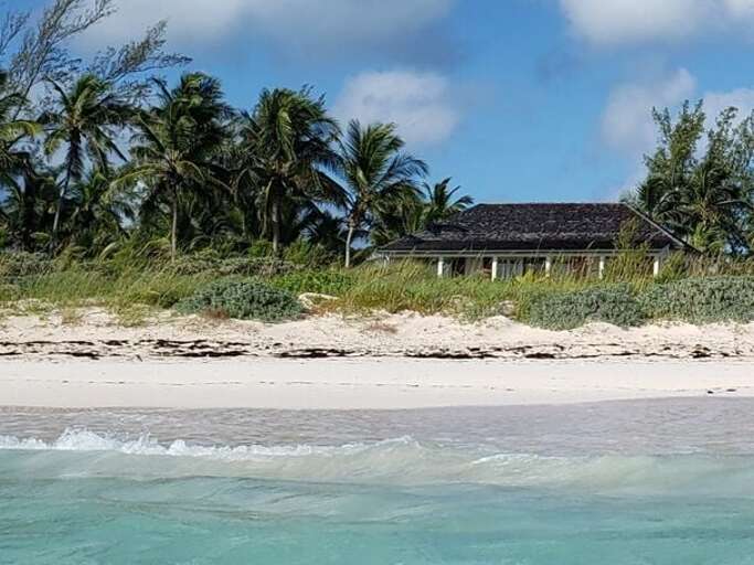 View of villa from the beach