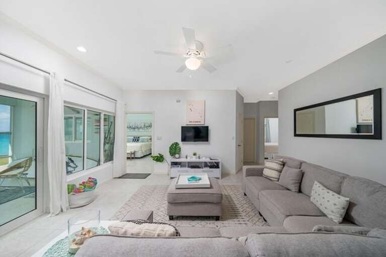 Great room with sweeping ocean views.