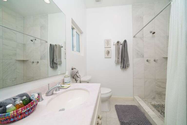 Master bath with walk-in shower.