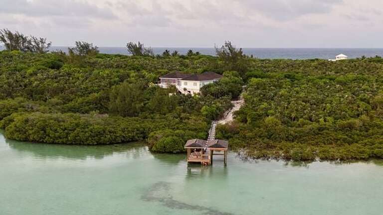 Private boat dock on Savannah Sound.