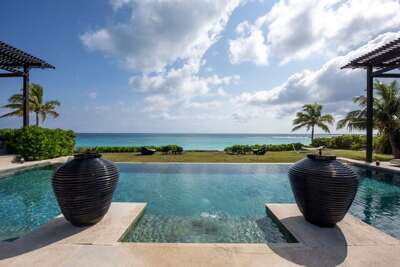 Welcome to Ananda Estate. View from the Main House toward the pool and beach.