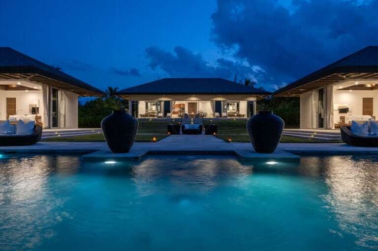 Dusk at Ananda Estate.