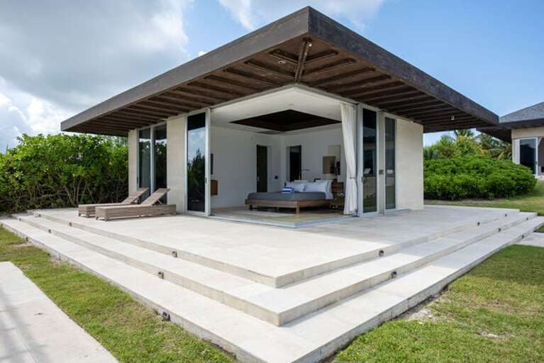 The south pavilion, set around a courtyard.