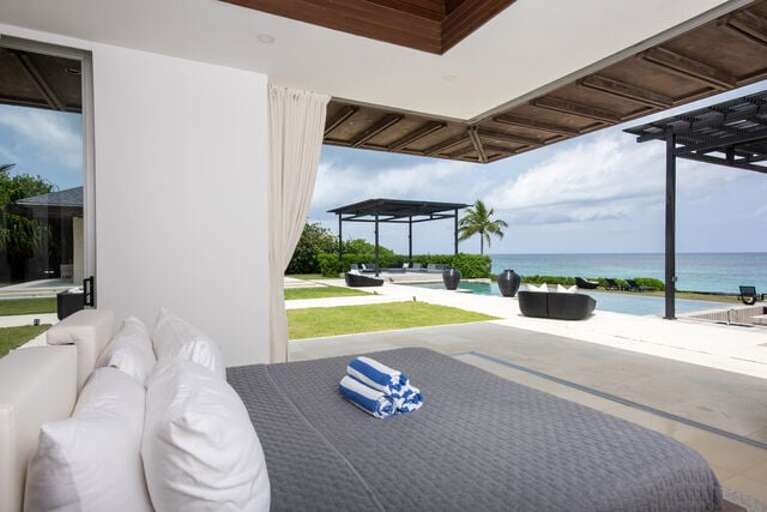 South pavilion a stand-alone master bedroom suite.  Each pavilion has a full-size walk-in closet and an ultra-luxury master bath.