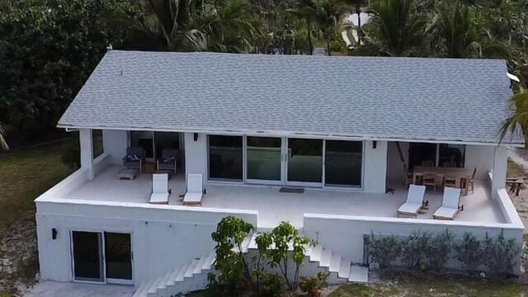 Aerial view of our deck.