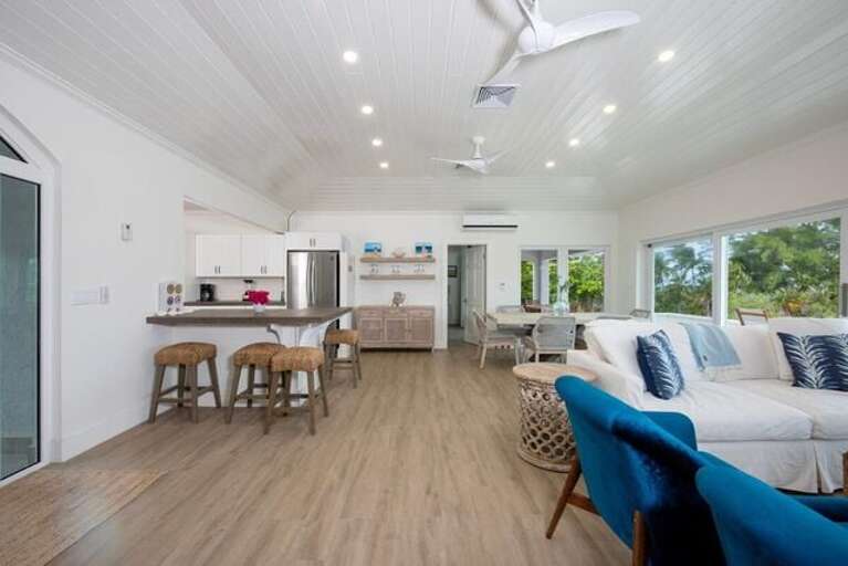 Bright open concept for living and dining