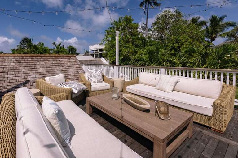 Our rooftop living area overlooking the pool.