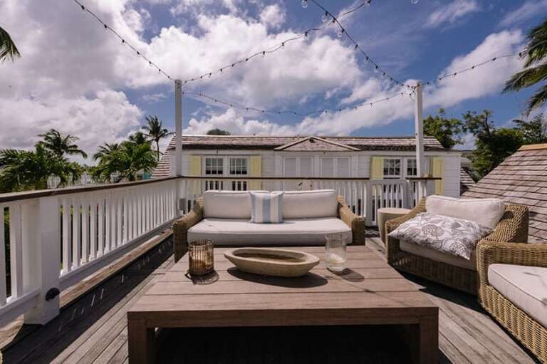 Our rooftop living area overlooking the pool.