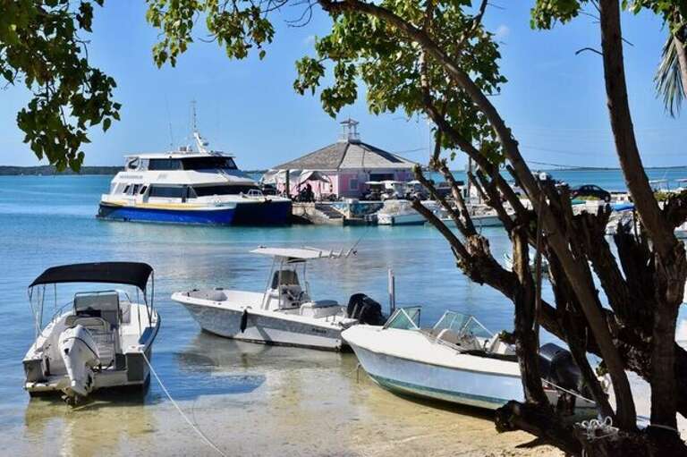 View of Government Dock with the “Bohengy” Ferry Service from Nassau