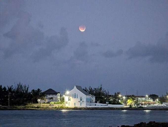 Stunning view of the lunar eclipse from Winfield Manor.