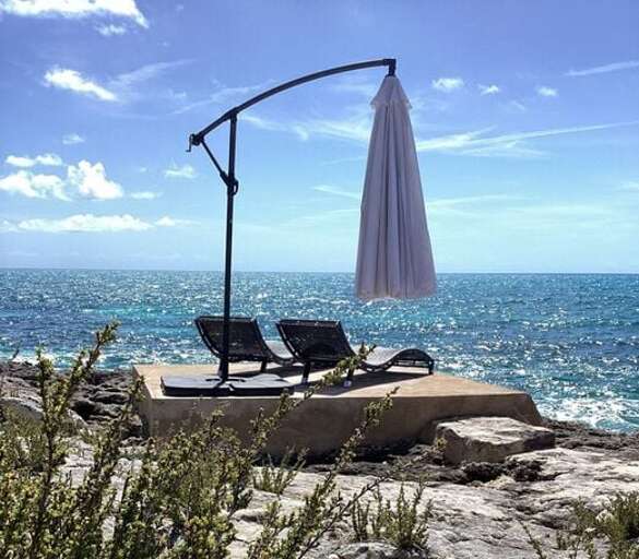 Lounge by the Caribbean Sea.