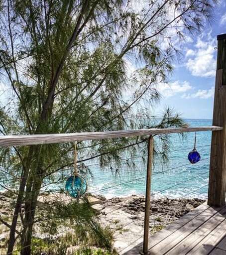 The shaded deck is perfect for viewing the plentiful wildlife.
