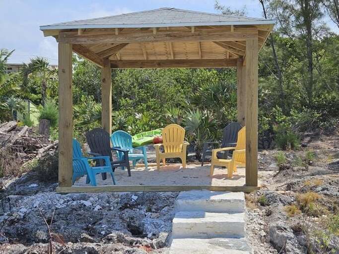 Cabana overlooking the Caribbean.