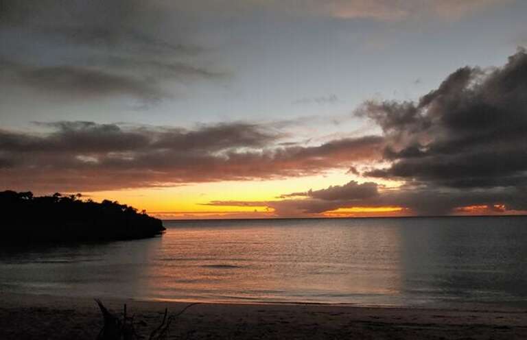 Sunset over Gaulding Cay Beach