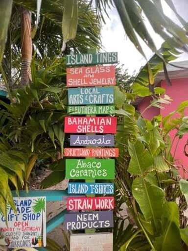 Visit Pam's Island Made Shop in Gregory Town, a short walk from Paradise Cove.