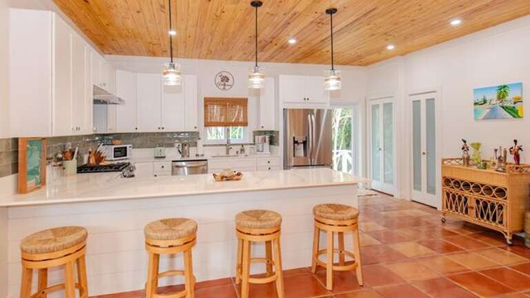 Additional bar seating.