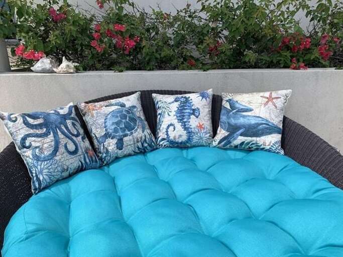 Outdoor lounge couch.