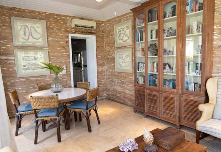 Elegant breakfast room with harbor views.