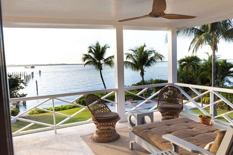 View from the second floor master bedroom balcony.