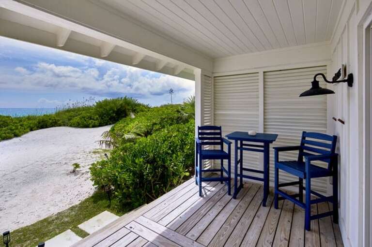 The Bunkhouse covered veranda.