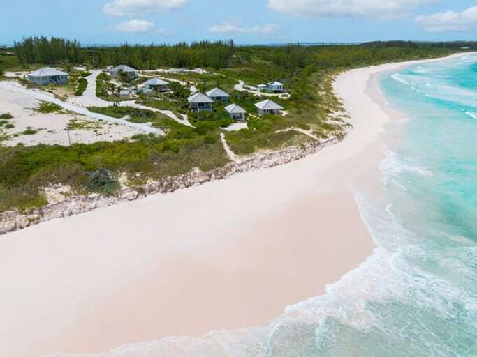 Barefoot luxury on a secluded, pink-sand beach in Eleuthera.